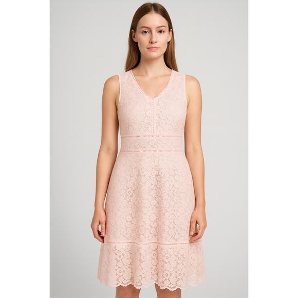 Isaac Mizrahi Live Women’s Pink Lace Sleeveless Dress Size Medium NWOT - Picture 1 of 7
